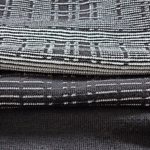 Calvin Klein Sweater Men L Gray Black Crewneck LS Italian Yarn Wool Blend Casual - Picture 11 of 15